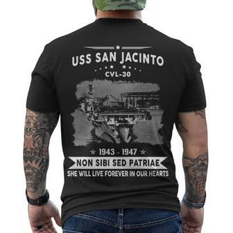 Uss San Jacinto Cvl Men's Crewneck Short Sleeve Back Print T-shirt - Monsterry CA