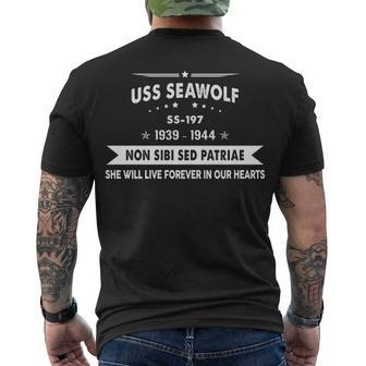 Uss Seawolf Ss Men's Crewneck Short Sleeve Back Print T-shirt - Monsterry CA