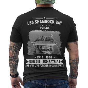 Uss Shamrock Bay Cve Men's Crewneck Short Sleeve Back Print T-shirt - Monsterry CA