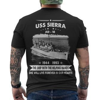 Uss Sierra Ad Men's Crewneck Short Sleeve Back Print T-shirt - Monsterry AU