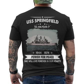 Uss Springfield Clg Men's Crewneck Short Sleeve Back Print T-shirt - Monsterry AU