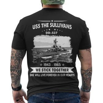 Uss The Sullivans Dd Men's Crewneck Short Sleeve Back Print T-shirt - Monsterry AU