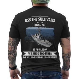 Uss The Sullivans Ddg Men's Crewneck Short Sleeve Back Print T-shirt - Monsterry UK