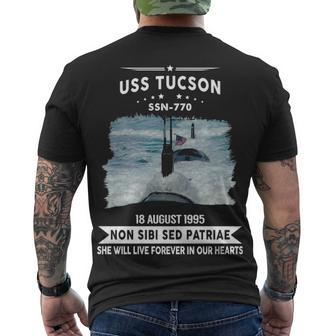Uss Tucson Ssn Men's Crewneck Short Sleeve Back Print T-shirt - Monsterry UK