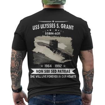 Uss Ulysses S Grant Ssbn Men's Crewneck Short Sleeve Back Print T-shirt - Monsterry