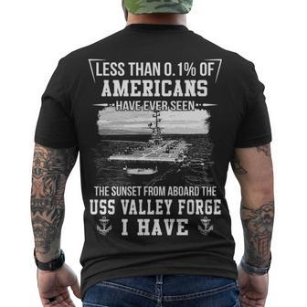 Uss Valley Forge Cv 45 Lph 8 Sunset Men's Crewneck Short Sleeve Back Print T-shirt - Monsterry UK