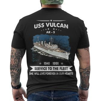 Uss Vulcan Ar Men's Crewneck Short Sleeve Back Print T-shirt - Monsterry AU