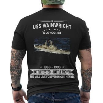 Uss Wainwright Cg 28 Dlg Men's Crewneck Short Sleeve Back Print T-shirt - Monsterry
