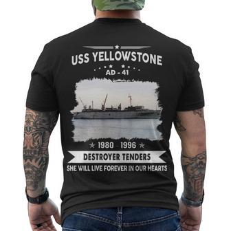 Uss Yellowstone Ad V3 Men's Crewneck Short Sleeve Back Print T-shirt - Monsterry