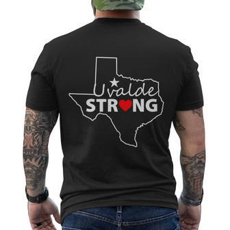 Uvalde Strong Texas Strong Tshirt Men's Crewneck Short Sleeve Back Print T-shirt - Monsterry CA