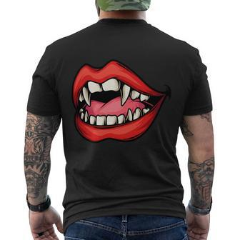 Vampire Mouth With The Most Attractive Vampire Design Men's Crewneck Short Sleeve Back Print T-shirt - Monsterry AU