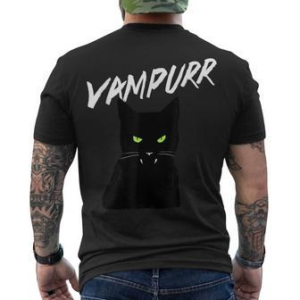 Vampurr Vampire Black Cat Halloween Men's T-shirt Back Print - Seseable