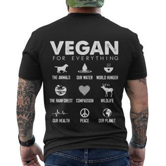 Vegan For Everything Meaningful Gift Earth Day Save The Bees Men Women Gift Men's Crewneck Short Sleeve Back Print T-shirt - Monsterry AU