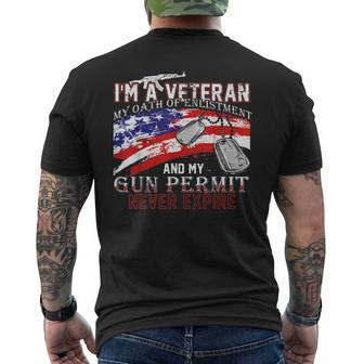 I Am A Veteran My Oath Never Expires I Am A Grumpy Veteran Men's T-shirt Back Print - Thegiftio UK