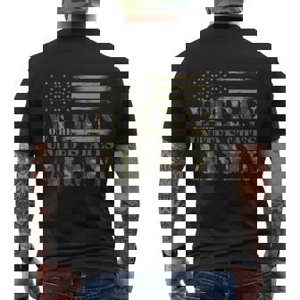 Veteran Of The United States Army Camouflage Us Flag Veteran Men's T-shirt Back Print - Thegiftio