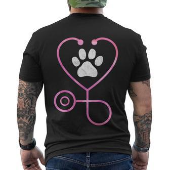 Veterinary Medicine Veterinarian Vet Tech Men's T-shirt Back Print - Thegiftio UK