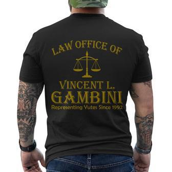 Vincent Gambini Attorney At Law Tshirt Men's Crewneck Short Sleeve Back Print T-shirt - Monsterry CA
