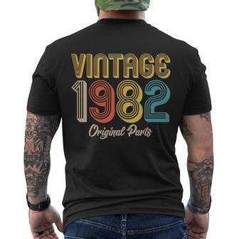 Vintage 1982 Original Parts 40Th Birthday V2 Men's Crewneck Short Sleeve Back Print T-shirt - Monsterry