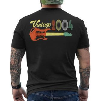 Vintage 2004 Retro 18Th Birthday With Guitar 18 Years Old Men's T-shirt Back Print - Seseable
