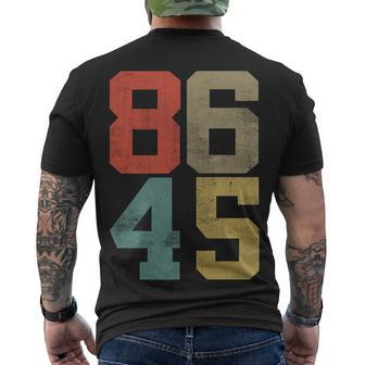 Vintage 86 45 Anti Trump Tshirt Men's Crewneck Short Sleeve Back Print T-shirt - Monsterry AU