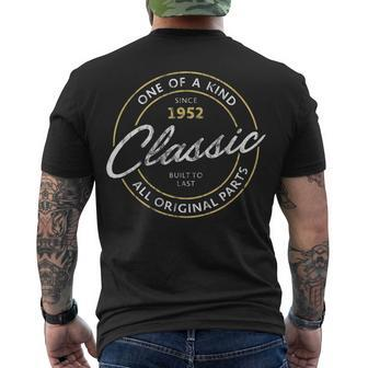 Vintage Born In 1952 Classic Birthday Living Legend Men's T-shirt Back Print - Thegiftio UK