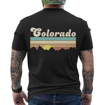 Vintage Colorado Mountain Sunset Men's Crewneck Short Sleeve Back Print T-shirt - Monsterry AU