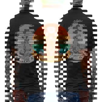 Vintage Groundhog Day Emblem Men's T-shirt Back Print - Thegiftio