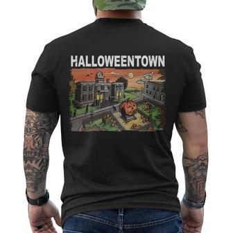 Vintage Halloween Town Men's Crewneck Short Sleeve Back Print T-shirt - Monsterry AU