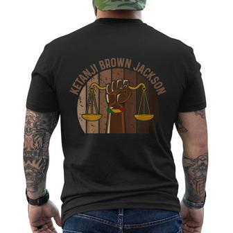 Vintage Judge Ketanji Brown Jackson Female Lawyer Equality Men's Crewneck Short Sleeve Back Print T-shirt - Monsterry