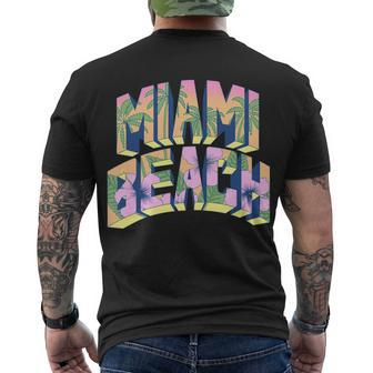 Vintage Miami Beach Men's Crewneck Short Sleeve Back Print T-shirt - Monsterry UK