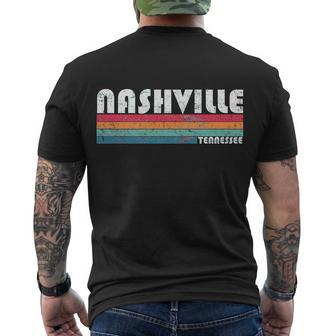 Vintage Nashville Tennessee Men's Crewneck Short Sleeve Back Print T-shirt - Monsterry