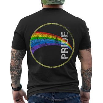Vintage Rainbow Gay Pride Men's Crewneck Short Sleeve Back Print T-shirt - Monsterry UK