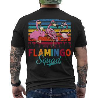 Vintage Retro Flamingo Squad Flamingo Wearing Sunglasses 1 Men's T-shirt Back Print - Thegiftio UK