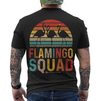 Vintage Retro Flamingo Squad Flamingo Wearing Sunglasses Men's T-shirt Back Print - Thegiftio UK
