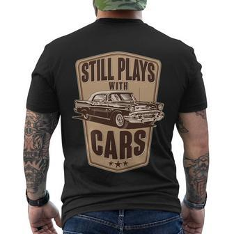 Vintage Retro Still Plays With Cars Men's T-shirt Back Print - Thegiftio UK