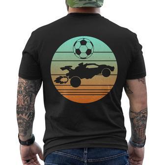 Vintage Rocket Rc Soccer Car League Gamer Men's Crewneck Short Sleeve Back Print T-shirt - Monsterry DE