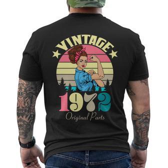 Vintage Rosie The Riveter 1972 Original Parts 50Th Birthday Men's Crewneck Short Sleeve Back Print T-shirt - Monsterry CA