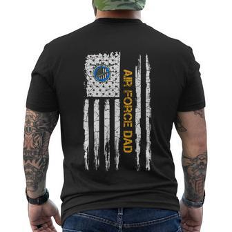 Vintage Usa American Flag Proud Air Force Veteran Dad Men's T-shirt Back Print - Thegiftio UK