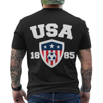 Vintage Usa Soccer Men's Crewneck Short Sleeve Back Print T-shirt - Monsterry