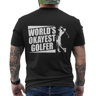 Vintage Worlds Okayest Golfer Men's T-shirt Back Print - Thegiftio UK