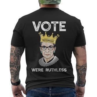 Vote Were Ruthless Feminist Womens Rights Men's Crewneck Short Sleeve Back Print T-shirt - Monsterry