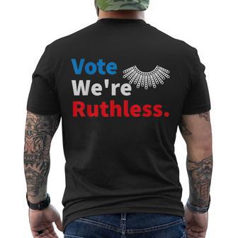 Vote Were Ruthless Rgb Feminist Pro Choice Men's Crewneck Short Sleeve Back Print T-shirt - Monsterry