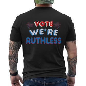 Vote Were Ruthless Womens Rights Men's Crewneck Short Sleeve Back Print T-shirt - Monsterry UK