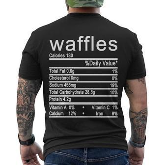 Waffles Nutrition Facts Label Men's T-shirt Back Print - Thegiftio UK