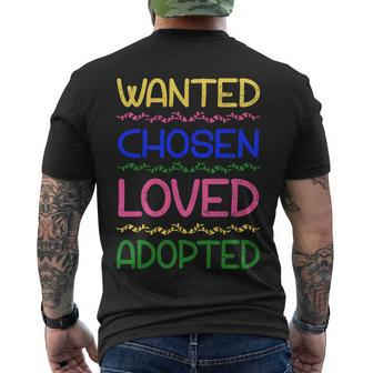 Wanted Chosen Loved Adopted Men's Crewneck Short Sleeve Back Print T-shirt - Monsterry DE