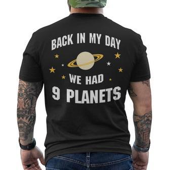 We Had 9 Planets Men's Crewneck Short Sleeve Back Print T-shirt - Seseable
