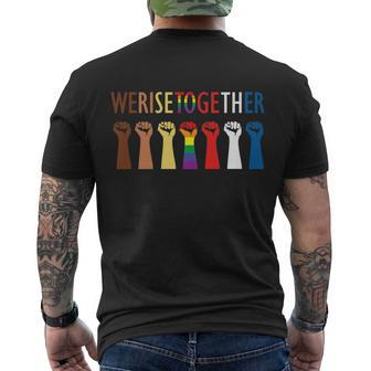 We Rise Together Equality Social Justice Gift Men's Crewneck Short Sleeve Back Print T-shirt - Monsterry