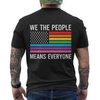 We The People Means Everyone Pride Month Lbgt Men's Crewneck Short Sleeve Back Print T-shirt - Monsterry DE