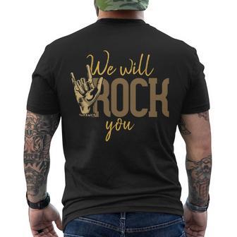 We Will Rock You Men's Crewneck Short Sleeve Back Print T-shirt - Monsterry AU