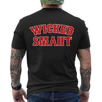 Wicked Smaht Smart Boston Massachusetts Tshirt Men's Crewneck Short Sleeve Back Print T-shirt - Monsterry UK